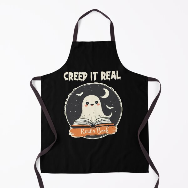 Item preview, Creep It Real Read A Book Cute Halloween Ghost Bookworm Graphic Design designed and sold by PixelDockStudio.
