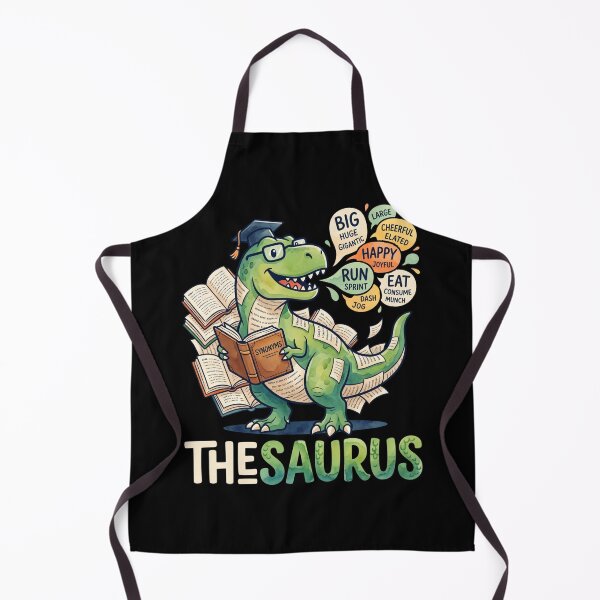 Item preview, Thesaurus Cute Dinosaur Pun Funny Book Lover Gift designed and sold by khaled-bahaa.