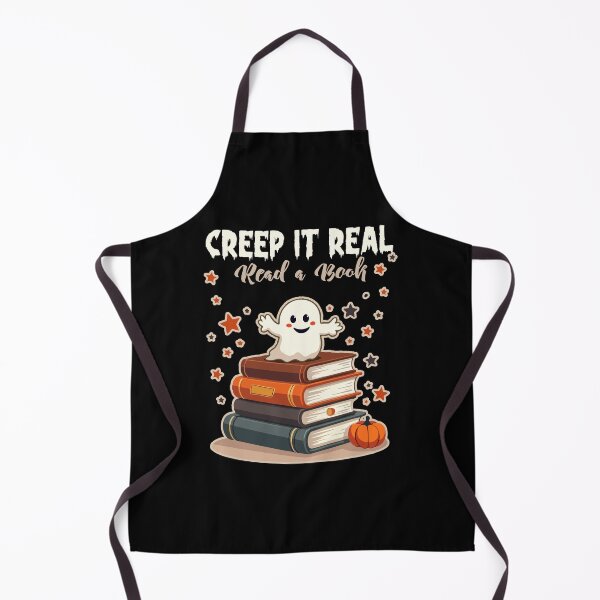 Item preview, Creep It Real Read A Book Cute Halloween Ghost Bookworm Graphic Design designed and sold by PixelDockStudio.