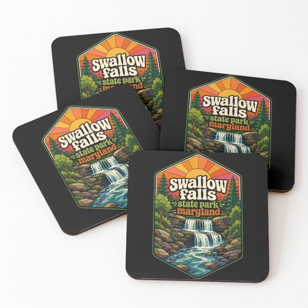 Item preview, Swallow Falls State Park Stained Glass Travel designed and sold by TomFrontierArt.