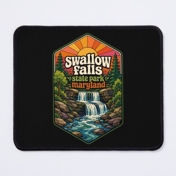 Item preview, Swallow Falls State Park Stained Glass Travel designed and sold by TomFrontierArt.