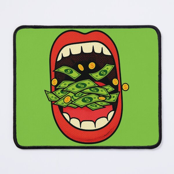 Item preview, "Eating Prosperity" - Pop Art Money Mouth Design designed and sold by Feliciano3.