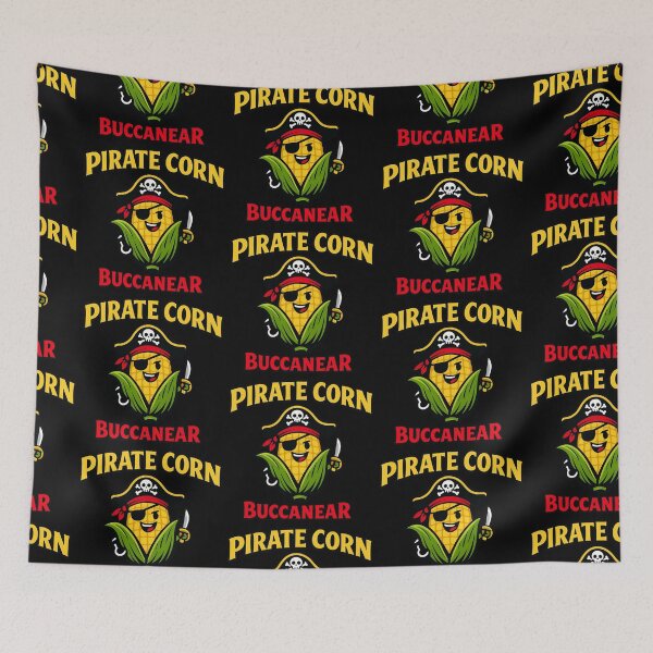 Item preview, Pirate Corn Buccanear Funny Corn Pirate Pun Shirt designed and sold by TeeTimeTreasure.