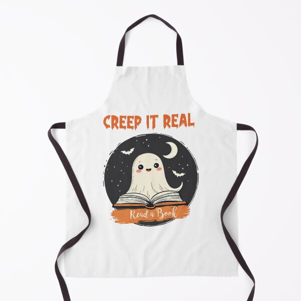 Item preview, Creep It Real Read A Book Cute Halloween Ghost Bookworm Graphic Design designed and sold by PixelDockStudio.