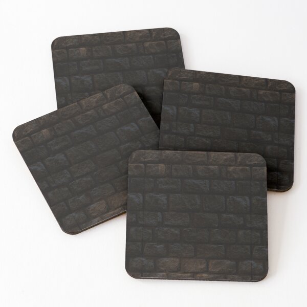 Item preview, Solid Black Obsidian Stone Block Wall designed and sold by Piotrek0001.