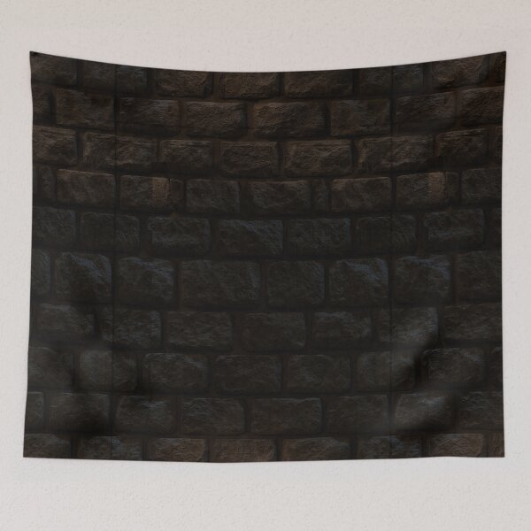 Item preview, Solid Black Obsidian Stone Block Wall designed and sold by Piotrek0001.
