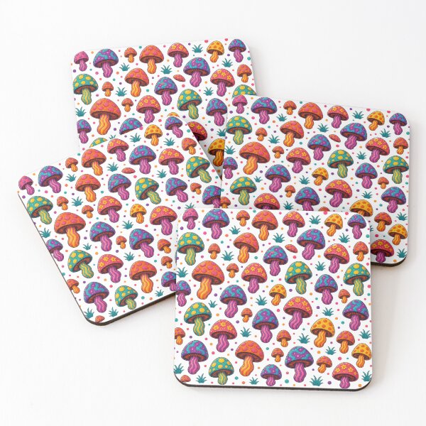 Item preview, Psychedelic Colored Mushrooms that Give Good Vibes designed and sold by cbfineart.