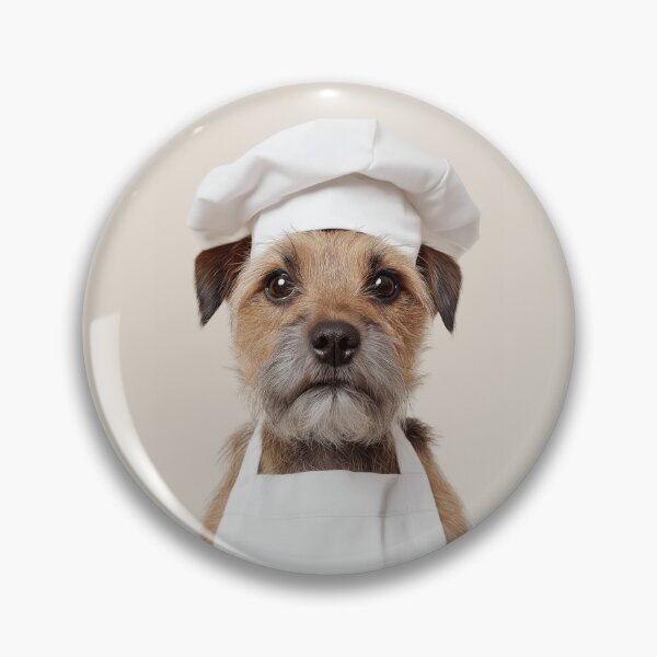 Item preview, Border Terrier Chef Dog Funny Cooking Apron Hat Cute Pet Portrait designed and sold by LazyOwlStore.