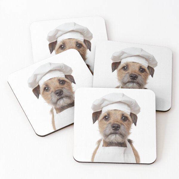 Item preview, Border Terrier Chef Dog Funny Cooking Apron Hat Cute Pet Portrait designed and sold by LazyOwlStore.