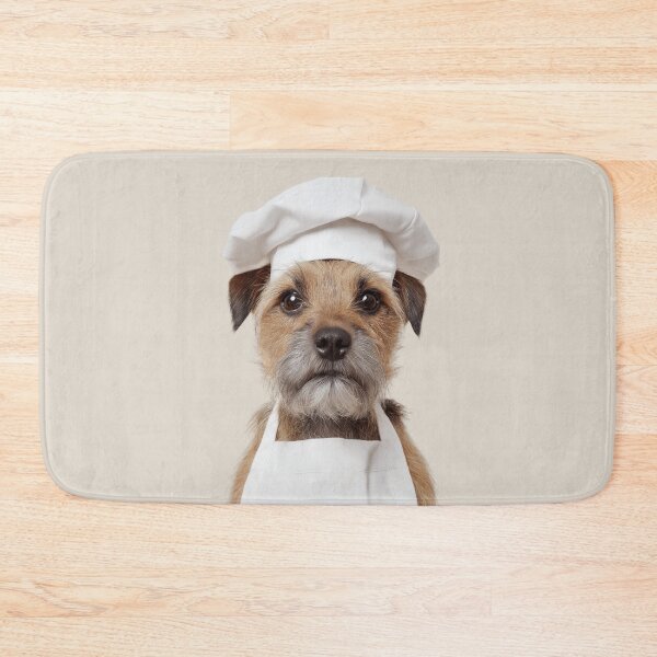 Item preview, Border Terrier Chef Dog Funny Cooking Apron Hat Cute Pet Portrait designed and sold by LazyOwlStore.