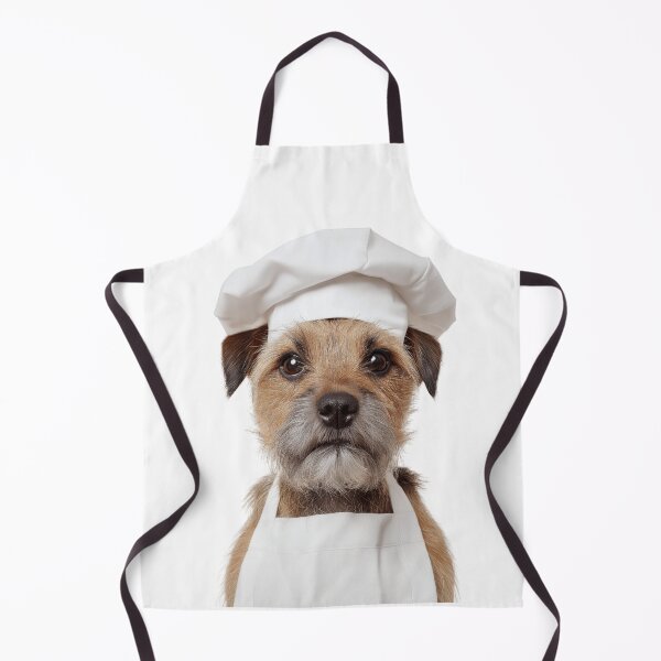 Item preview, Border Terrier Chef Dog Funny Cooking Apron Hat Cute Pet Portrait designed and sold by LazyOwlStore.