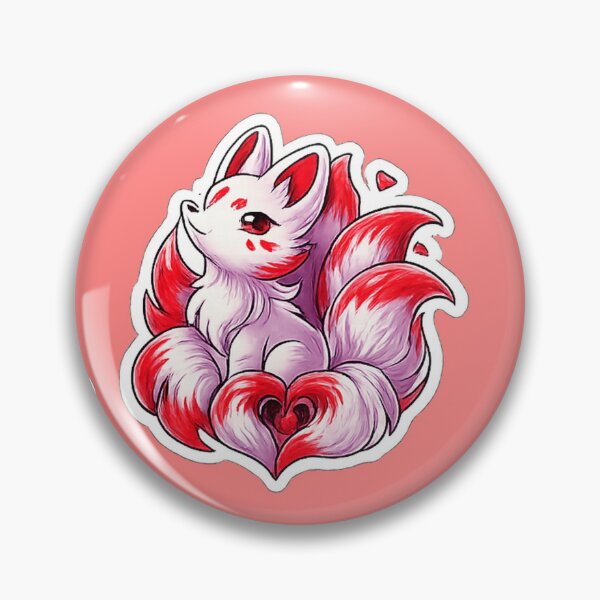 Artikelvorschau, Niedliches Fantasy-Sticker-Set mit neunschwänzigem Fuchs entworfen und verkauft von LiftyGifts.