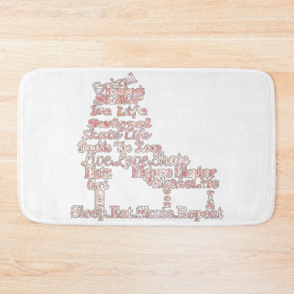 Item preview, Figure Skate- Skate Terms in Coral and White  Fluid Paint Pour Design- Great for Figure Skating Gifts designed and sold by Purposely Designed.