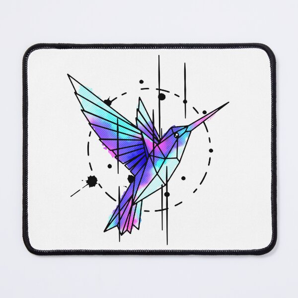 Item preview, Geometric Watercolor Origami Hummingbird designed and sold by Kumabushi.