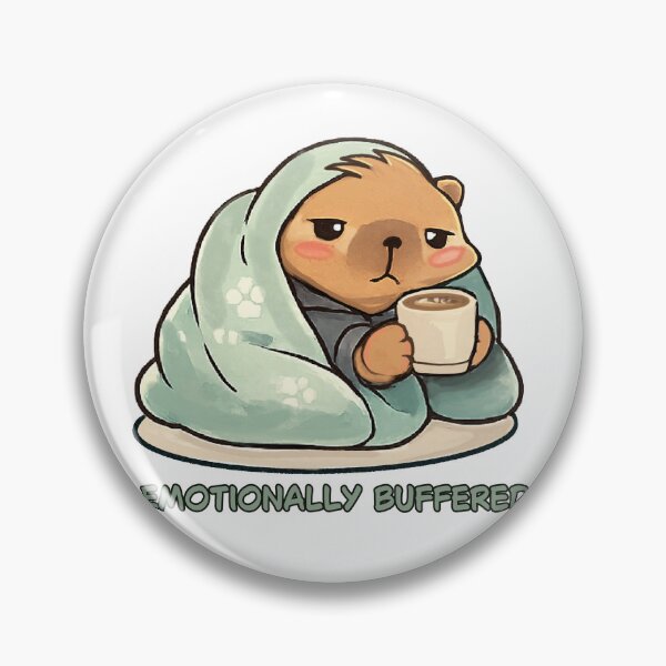 Item preview, Emotionally Buffered Cute Capybara Coffee designed and sold by MariaTsy.