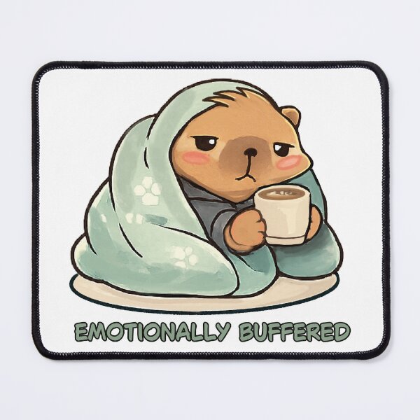 Item preview, Emotionally Buffered Cute Capybara Coffee designed and sold by MariaTsy.