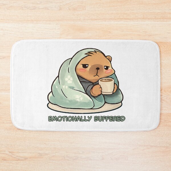 Item preview, Emotionally Buffered Cute Capybara Coffee designed and sold by MariaTsy.