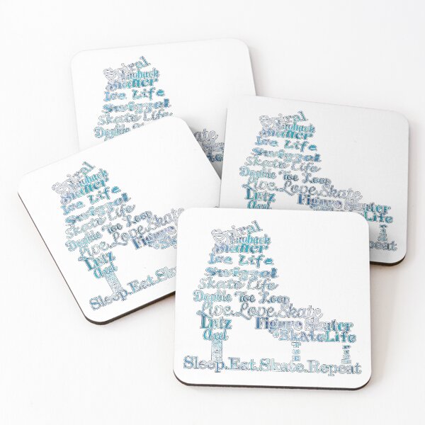 Item preview, Figure Skate- Skate Terms in Blues Fluid Paint Pour Design- Makes a Great Gift For Figure Skaters designed and sold by Purposely Designed.