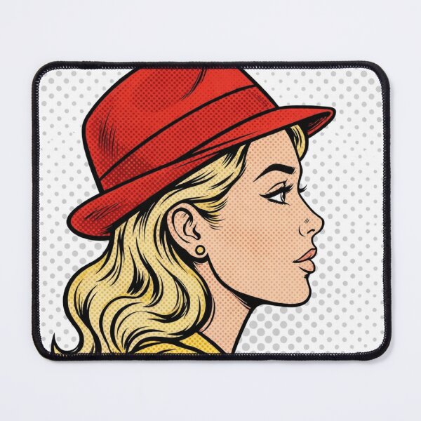 Item preview, She Was Trouble Pop Art - Red Fedora Femme Fatale designed and sold by Sylwka447.