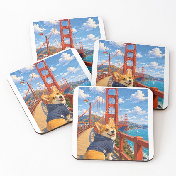 Item preview, Corgi on the Golden Gate Bridge. designed and sold by Nomad-Paws.