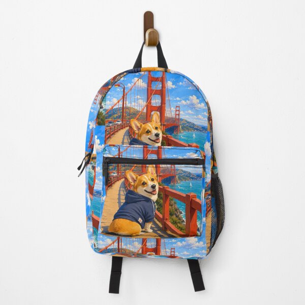 Item preview, Corgi on the Golden Gate Bridge. designed and sold by Nomad-Paws.