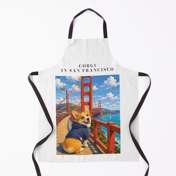 Item preview, Corgi on the Golden Gate Bridge. designed and sold by Nomad-Paws.