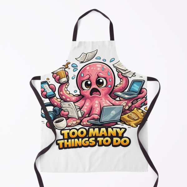 Item preview, Cute Octopus Too Many Things To Do Sticker designed and sold by Herodestroyer.