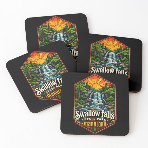 Item preview, Swallow Falls State Park Stained Glass Art Travel designed and sold by TomFrontierArt.