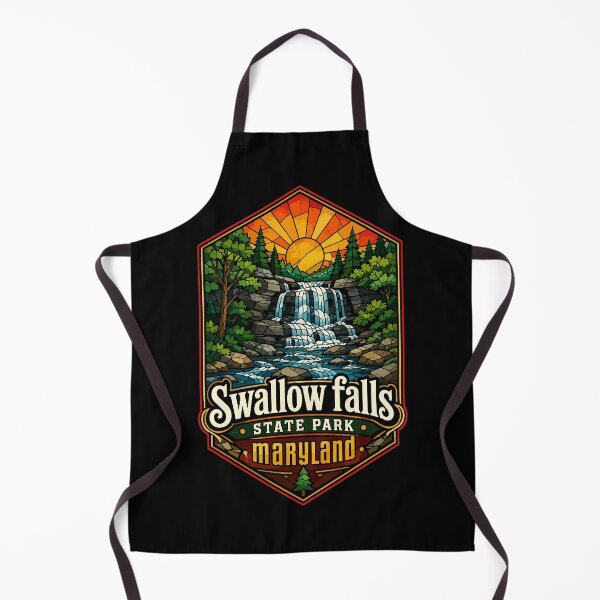 Item preview, Swallow Falls State Park Stained Glass Art Travel designed and sold by TomFrontierArt.