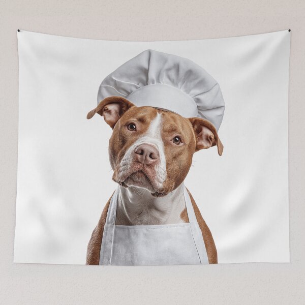 Item preview, American Staffordshire Terrier Chef Funny Cooking Apron Hat designed and sold by LazyOwlStore.