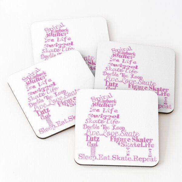 Item preview, Figure Skate- Skate Terms in Pink Fluid Paint Pour Design- Figure Skating Gifts designed and sold by Purposely Designed.