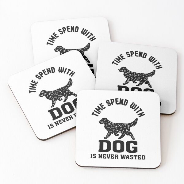 Item preview, Time Spent With Dog Is Never Wasted Silhouette | Dog Lover Design designed and sold by PixelDockStudio.