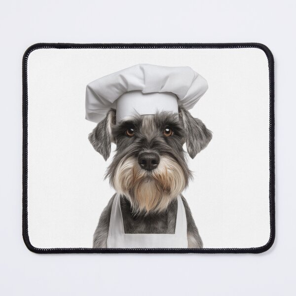 Item preview, Standard Schnauzer Chef Dog Funny Cooking Apron Hat Cute Pet Portrait designed and sold by LazyOwlStore.
