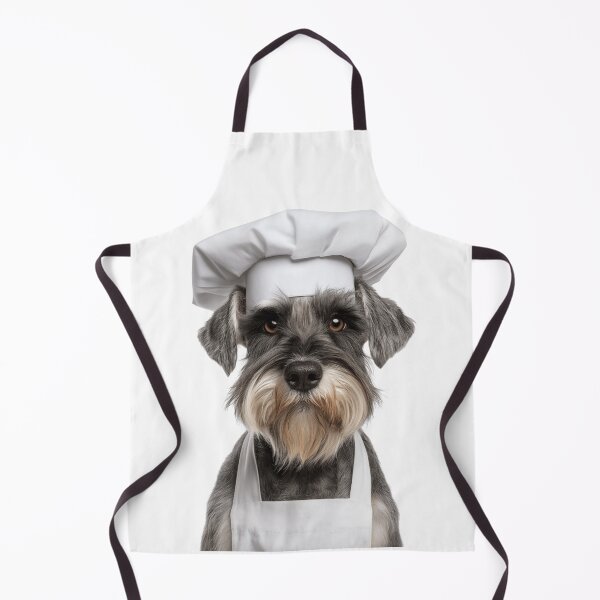 Item preview, Standard Schnauzer Chef Dog Funny Cooking Apron Hat Cute Pet Portrait designed and sold by LazyOwlStore.