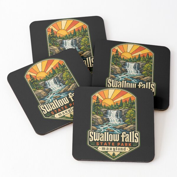 Item preview, Swallow Falls State Park Stained Glass Maryland Travel designed and sold by TomFrontierArt.