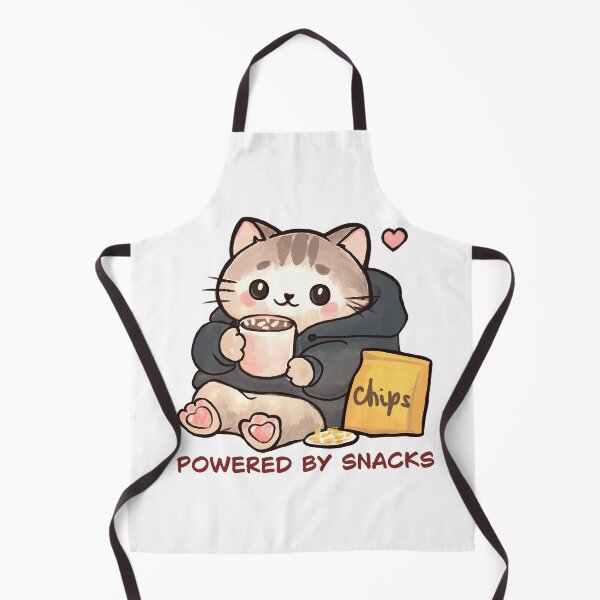 Item preview, Powered By Snacks Cute Cat Coffee designed and sold by MariaTsy.
