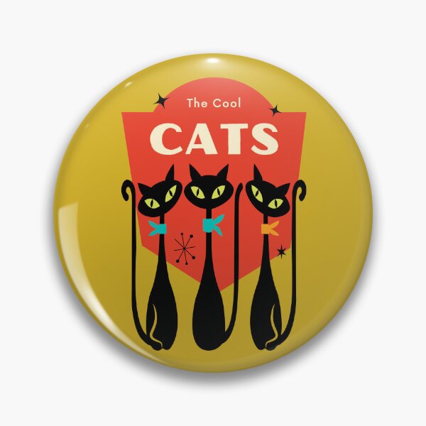 Item preview, Mid Century Modern Atomic Cats Retro Design designed and sold by Volt Junkies.