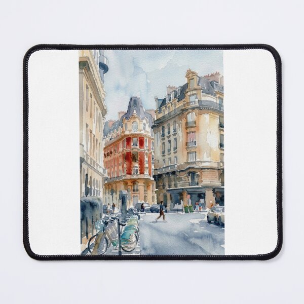 Item preview, Paris Watercolor Haussmann Street Scene designed and sold by caracatita75.