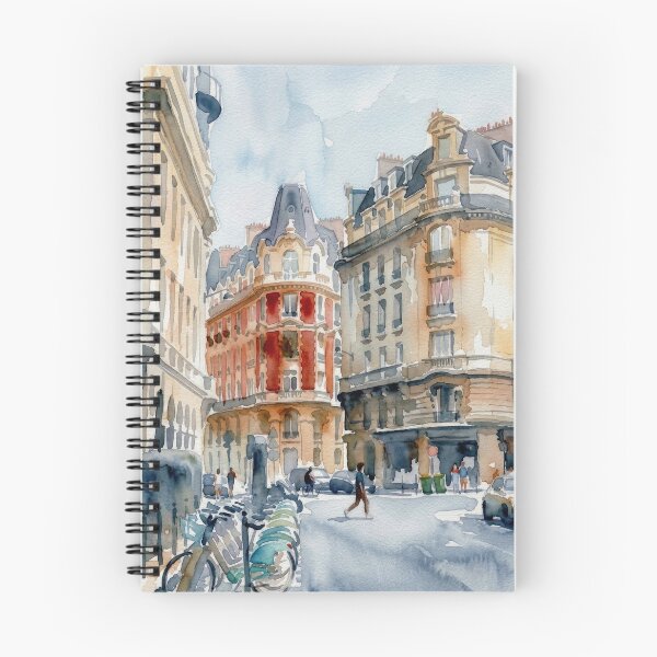 Item preview, Paris Watercolor Haussmann Street Scene designed and sold by caracatita75.