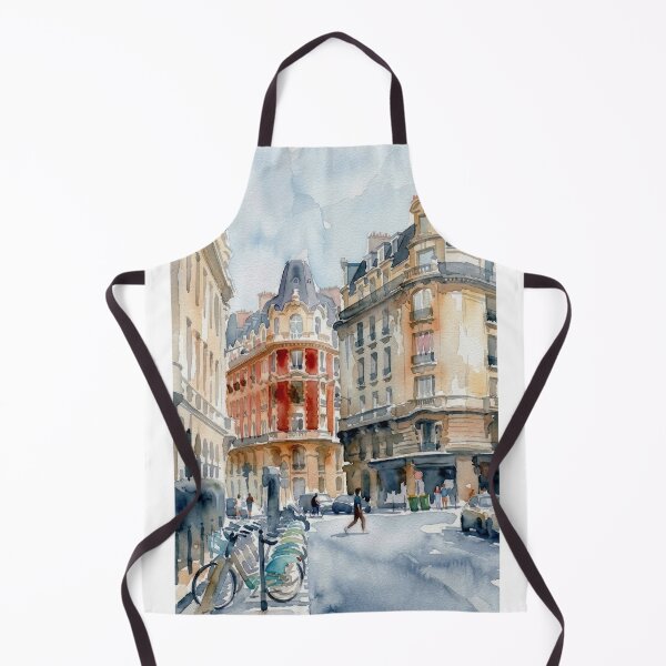 Item preview, Paris Watercolor Haussmann Street Scene designed and sold by caracatita75.