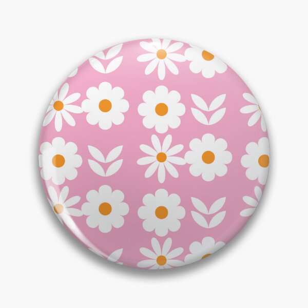 Item preview,  Retro Floral Checkered Pattern - Mid-Century Vintage Pink and Green Grid designed and sold by The Design KAD.