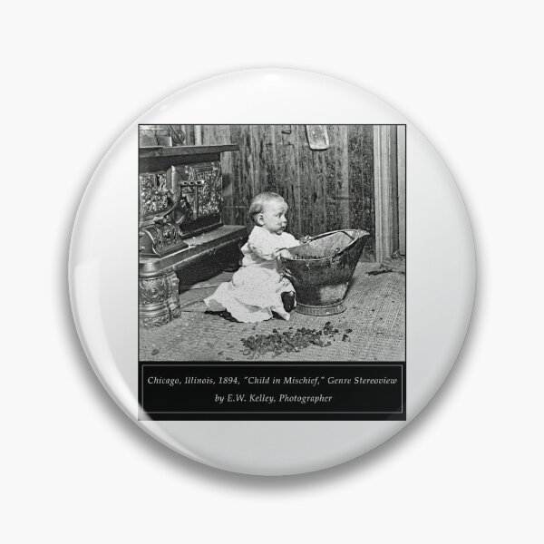 Item preview, Chicago, Illinois, 1894, "Child in Mischief," Genre Stereoview by E.W. Kelley, Photographer designed and sold by AMacGPhilly.