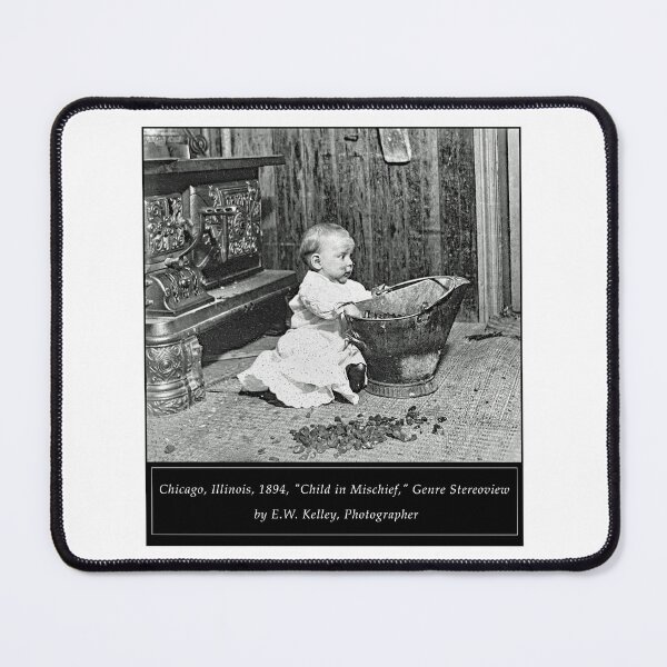 Item preview, Chicago, Illinois, 1894, "Child in Mischief," Genre Stereoview by E.W. Kelley, Photographer designed and sold by AMacGPhilly.