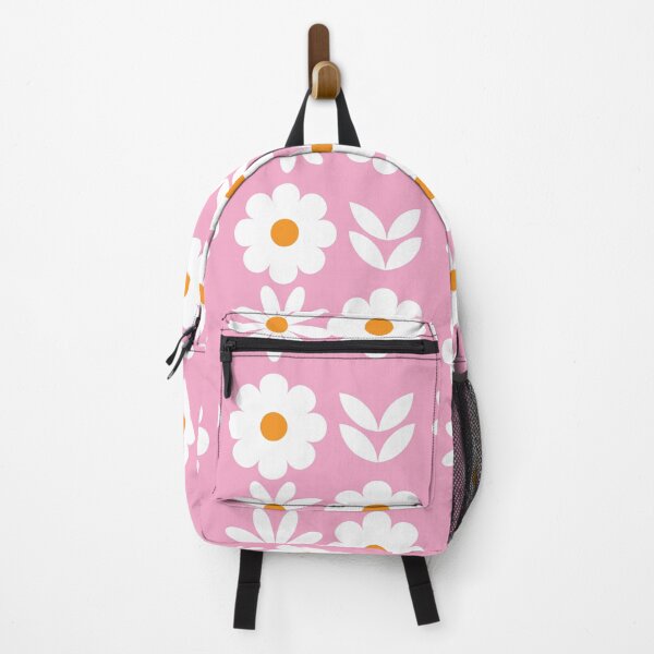Item preview, Retro Floral Checkered Pattern - Mid-Century Vintage Pink and Green Grid designed and sold by The Design KAD.