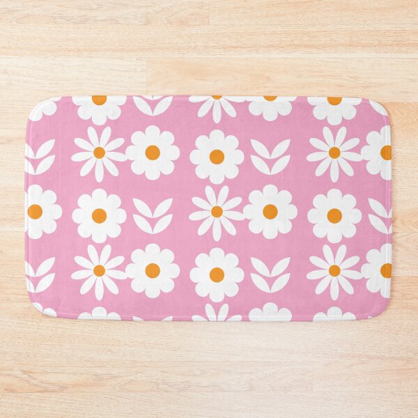 Item preview,  Retro Floral Checkered Pattern - Mid-Century Vintage Pink and Green Grid designed and sold by The Design KAD.