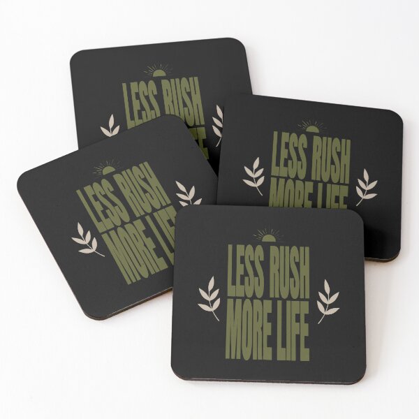Item preview, Less Rush More Life Minimal Typography Lifestyle Shirt designed and sold by Daily Mood Tees.