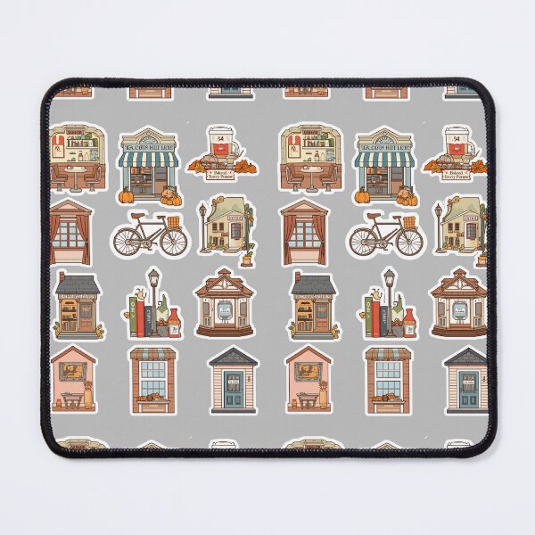 Item preview, Cozy Autumn Storefronts And Bookstore designed and sold by Artemis & Woven Collective.