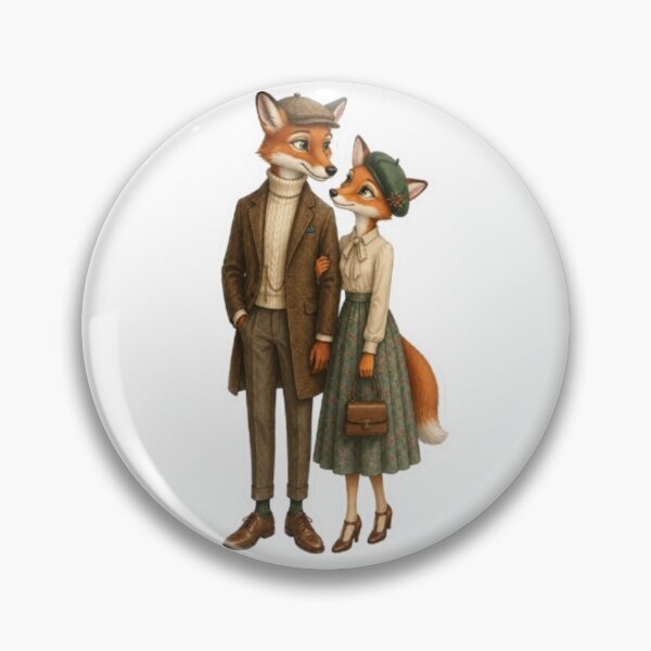 Item preview, Elegant Woodland Fox Couple designed and sold by Snurly.