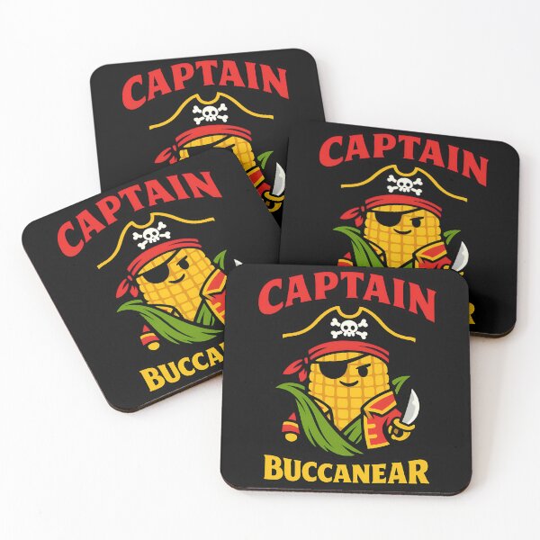 Item preview, Captain Buccanear Funny Pirate Corn Pun Shirt designed and sold by TeeTimeTreasure.