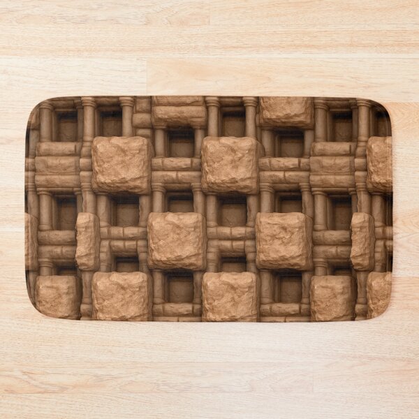 Item preview, Industrial Brown Stone Grid Relief designed and sold by Piotrek0001.